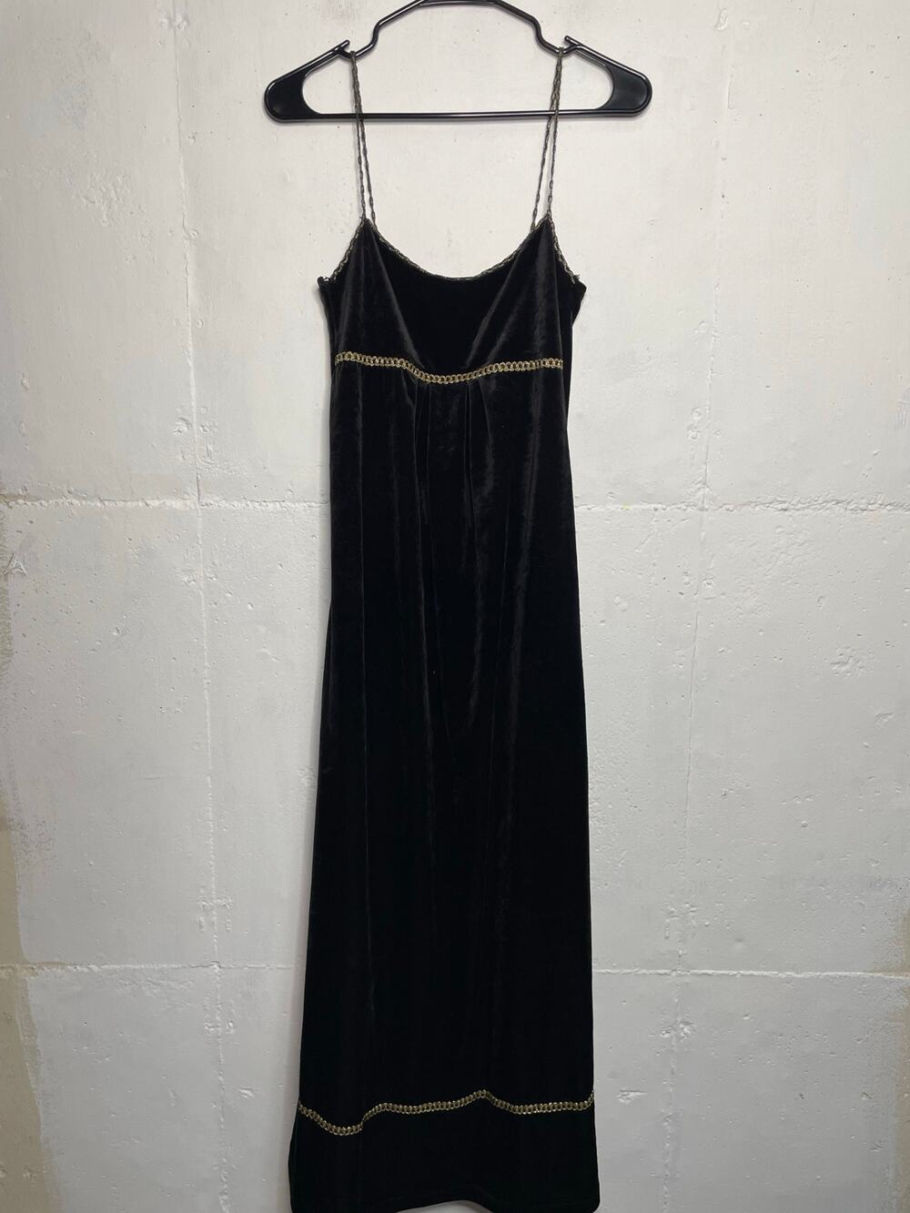 Morbid Threads Hot Topic Velvet Black Maxi Dress Sleeveless Size Small/ Medium